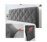 Protecteur Housse de Tête de Lit Extensible Anti-poussière Coussin de Lit Stretch All-inclusive Cover épaissir Anti-collision Coussin de Dossier Lavable,Gris,160cm(63inch)