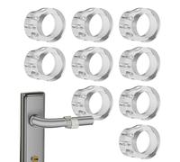 Protecteur mural de butée de porte, butée de bouton de porte, 9X butoir de poignée de transparent pour mur, Bloqueur de arrière silencieux, protection contre les chocs, tampon d'aspiration