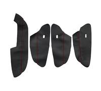 Protecteur Poignée Porte Voiture Housse En Cuir Pour BMW X5 E70 2007-2011 2012 2013 Accessoires D'intérieur Style Voiture Poignée Intérieure Porte Avant Gauche(Noir rouge)
