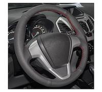Protecteur pour Ford pour Fiesta 2008 2009 2010 2011 2012 2013 Couverture Volant Voiture Personnalisée Anti-dérapant Cuir Tresse Auto Intérieur Proteges Volant(3 Colors Thread)