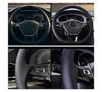 Protecteur pour Ford pour Focus-3 pour Évasion pour Kuga 2015 2016 2017 2018 Couverture Volant Voiture Personnalisée Tresse Cuir Artificiel Anti-dérapant Proteges Volant(3 Colors Thread)