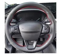 Protecteur pour Ford pour Focus-4 2019 2020 pour Fiesta 17-19 pour Tourneo 2018 2019 Couverture Volant Voiture Personnalisée Cuir Tresse Accessoires Proteges Volant(3 Colors Thread)