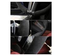 Protecteur pour Ford pour Mustang 2015 2017 2018 2019 pour Mustang pour GT 2015 2017 2018 2019 Couverture Volant Voiture Personnalisée Tresse Proteges Volant(3 Colors Thread)