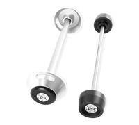 Protecteur Roue Fourche D'essieu Avant Et Arrière Moto Curseur Collision Compatible avec Ducati SBK 848 pour Evo 2009 - 2016 Cadre Anti-Crash(Silver)
