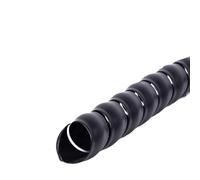 Protecteur spiralé, Gaine de protection for tube d'enroulement, 1 mètre, 8 mm, 20, for câbles(Black,ID 12mm)