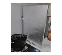 Protecteur thermique côté réfrigérateur : bouclier en aluminium autocollant et magnétique for cuisinière, four et grill, tapis ignifuge for protéger les murs et(Magnetic Type,60x30cm/23.6x11.8in)