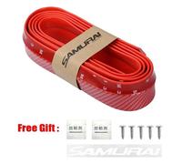 Protecteur Universel De Pare-Chocs Avant De Voiture,Caoutchouc En Fibre De Carbone,Bande De Pare-Chocs,Spomicrophone,Jupe Latérale,Caoutchouc Anti-Rayures,Jules,2.5m - Type C Red