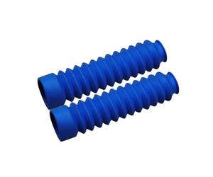 Protecteur Universel En Caoutchouc Pour Moto 2 Pièces Couvercle De Fourche Avant De Moto Protection Contre Les Chocs Motocross Anti-poussière(Blue)