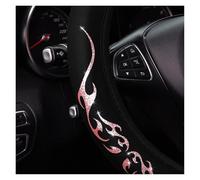 Protecteur Volant Housse De Volant en Tissu Dynamique avec Motif De Flamme Scintillante pour Voiture De 14,5 À 15 Pouces sans Anneau Intérieur(Gray)