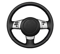 Protecteur Volant pour Toyota pour FJ pour Cruiser 2006 2007 2008 2009 2010 2011 2012 2013 2014 Housse Volant Voiture en Cuir Micro Fiber(White Thread)