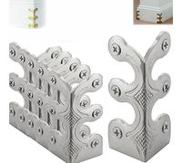 Protecteurs d'angle de plinthe, protecteurs d'angle de plinthe en laiton massif vintage, protecteur d'angle en métal vintage, couvercle de protection décoratif pour plinthe (Silver,5PC)