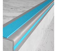 Protecteurs d'angle d'escalier autocollants, bandes de transition d'escalier, protections d'angle de marche, découpables à la taille souhaitée(Blue,1.2cm)