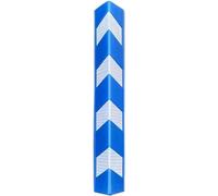 Protecteurs de coin de mur en caoutchouc, Protecteurs d'angle de mur parking bandes mousse réfléchissantes en forme L bleu 2 pièces(16pcs)