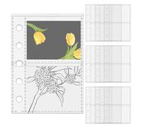 Protecteurs de feuilles - 7,5 x 10,5 cm - Feuilles de carton | Inserts de classeur transparents en polypropylène | Pages de recharge M5 pour autocollants, photos, cartes, organisation de bureau