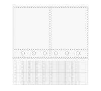 Protecteurs de feuilles - Protecteurs de pages pour classeurs à 6 anneaux, pochettes de feuilles de transparentes, inserts de A7 à 6 anneaux | Pochettes pour photos, reçus autocollants
