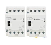Protecteurs de fuite à la terre 4P 40A 63A 2NC2NO OU 4NO 220V/230V 50/60HZ Rail ménage AC contacteur modulaire fonctionnement manuel 1 pièces (Color : 4p 40a 2no2nc 220v)