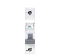 Protecteurs de fuite à la terre Disjoncteur Rail DIN MCB 6KA 1p 250V Mini disjoncteur DC6A 10A 16A 20A 25A 32A 40A 50A 63A (Color : 40a, Size : GYM9 DC 1P)