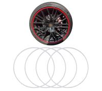 Protecteurs De Jantes En Alliage, Protecteurs De Jantes for Roues De Voiture, Construction En Alliage D'aluminium, Adaptés À Une Large Gamme De Modèles De Véhicules(White,19-inch)