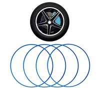 Protecteurs De Jantes En Alliage, Protections for Jantes De Voiture, Matériau En Alliage D'aluminium, Faciles À Installer, Adaptés À Plusieurs Modèles De Véhicules(Blue,22-inch)