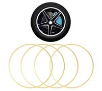 Protecteurs De Jantes En Alliage, Protections for Jantes De Voiture, Matériau En Alliage D'aluminium, Faciles À Installer, Adaptés À Plusieurs Modèles De Véhicules(Gold,21-inch)
