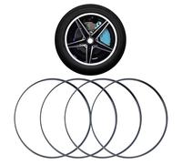 Protecteurs De Jantes En Alliage, Protections for Jantes De Voiture, Matériau En Alliage D'aluminium, Faciles À Installer, Adaptés À Plusieurs Modèles De Véhicules(Black,17-inch)