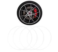 Protecteurs De Jantes Professionnels,protecteurs De Jantes for Roues De Voiture,construction En Alliage D'aluminium,adaptés À Une Large Gamme De Modèles De Véhicules(White,18-inch)