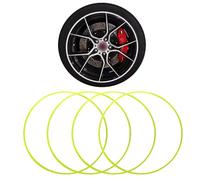 Protecteurs De Jantes Professionnels,protecteurs De Jantes for Roues De Voiture,construction En Alliage D'aluminium,adaptés À Une Large Gamme De Modèles De Véhicules(Green,18-inch)