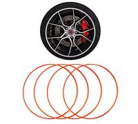 Protecteurs De Jantes Professionnels,protecteurs De Jantes for Roues De Voiture,construction En Alliage D'aluminium,adaptés À Une Large Gamme De Modèles De Véhicules(Orange,19-inch)
