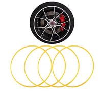 Protecteurs De Jantes Professionnels,protecteurs De Jantes for Roues De Voiture,construction En Alliage D'aluminium,adaptés À Une Large Gamme De Modèles De Véhicules(Yellow,16-inch)