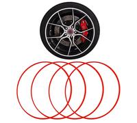 Protecteurs De Jantes Professionnels,protecteurs De Jantes for Roues De Voiture,construction En Alliage D'aluminium,adaptés À Une Large Gamme De Modèles De Véhicules(Red,19-inch)