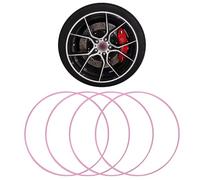 Protecteurs De Jantes Professionnels,protecteurs De Jantes for Roues De Voiture,construction En Alliage D'aluminium,adaptés À Une Large Gamme De Modèles De Véhicules(Pink,16-inch)