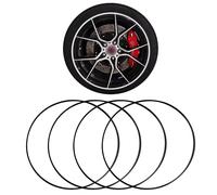 Protecteurs De Jantes Professionnels,protecteurs De Jantes for Roues De Voiture,construction En Alliage D'aluminium,adaptés À Une Large Gamme De Modèles De Véhicules(Black,18-inch)