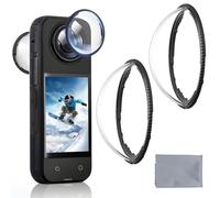 Protecteurs de Lentille Panoramique Compatible avec Insta360 X4, Ultra-Clair, Double protège-Objectif PC Housse de Protection, Revêtement Optique, Protection Transparente Compatible Caméra 360°