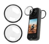 Protecteurs de Lentille Panoramique Ultra-Clair pour Insta360 X4, Protege Objectif insta360 x4 Transparente Compatible Caméra 360°, Housse de Protection en PC Double, Anti-Rayures, Anti-Chocs