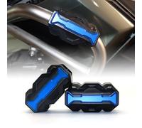 Protecteurs de pare-chocs de barre d'accident de moto pour les coulissants de cadre en aluminium CNC de 25mm 28mm de R1300GS (bleu)