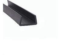 Protecteurs de portes de voiture en forme de U, Bande de bordure en caoutchouc à fond plat noire de 3,28 pieds couvrant les bords tranchants des protections de bord de portière de voiture(17mm x 30mm)