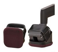 Protecteurs de roues de chaise avec couche de base antidérapante et dessus en feutre pour une compatibilité intérieure rigide (marron)