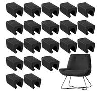 Protecteurs de Sol pour Bas de Chaise, 20 pièces, Couvre-Pieds Chaise adaptés aux protecteurs Sol pour Pieds 14 mm, antidérapants, en Forme U, Pied Stable en Plastique, Jambe