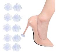 Protecteurs de talons hauts - Capuchons de rechange antidérapants pour talons aiguilles - Pour femme - Pour extérieur, fête, mariage, événements, sol inégal (transparent)