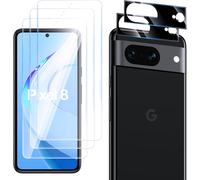 Protecteurs D'écran Et Caméra Google Pixel 8 - Lot De 3 Films Verre Trempé 9h + 2 Objectifs - Anti-Rayures, Auto-Cicatrisation, Ultra Fin 0.33mm, Compatible Coques, Transparent Hd