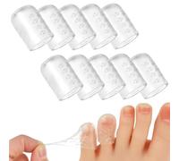 Protecteurs d'orteils, protecteurs d'orteils en silicone transparent respirant anti-friction avec trous, protecteur de gel confortable 10 pièces pour femmes hommes soins personnels de santé.