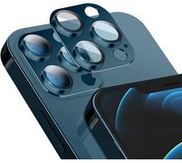 Protection 360° Pour Lentille Iphone 12 Pro ¿ Verre Trempé Hd & Cadre En Alliage D'aluminium, Anti-Rayures Et Anti-Empreintes, Bleu