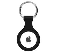Protection AirTag Silicone Gel Ultra-fin Soft-touch avec Porte-clé Noir
