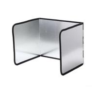 Protection anti-éclaboussures d'huile pour cuisine avec déflecteur réglable en acier inoxydable à trois panneaux, conçu pour protéger la cuisinière et l'environnement (C)