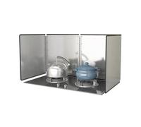 Protection anti-éclaboussures en acier inoxydable pliable pour poêles et plaques de cuisson