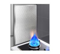 Protection anti-éclaboussures en aluminium for plan de travail, brûleur à gaz, four et réfrigérateur. Résistant aux hautes températures et au feu.(C,100x60cm/39x24in)