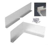 Protection anti-éclaboussures en aluminium pour Roof Valley pour aider les systèmes de gouttière à gérer les transitions d'écoulement de l'eau de pluie (2 pièces)