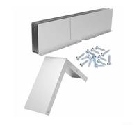 Protection anti-éclaboussures en aluminium pour systèmes de gouttière ciblant le débit d'eau de pluie dans les installations de vallée et de coin (4 pièces)