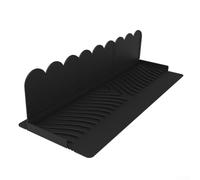 Protection anti-éclaboussures en silicone pour évier de cuisine - Barrière d'eau avec ventouse - Pour déflecteur surélevé (noir)