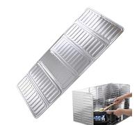 Protection anti-éclaboussures - Feuille d'aluminium 32,5 x 84 cm - isolante anti-éclaboussures d'huile avec bords roulés pliables - facile à nettoyer - Protection de cuisine résistante